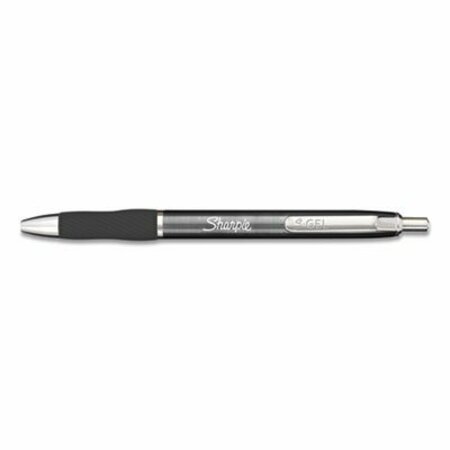 NEWELL BRANDS Sharpie Pen, Gel, 0.7mm, 1 DZ, Gunmetal Barrel/Black Ink 2147528